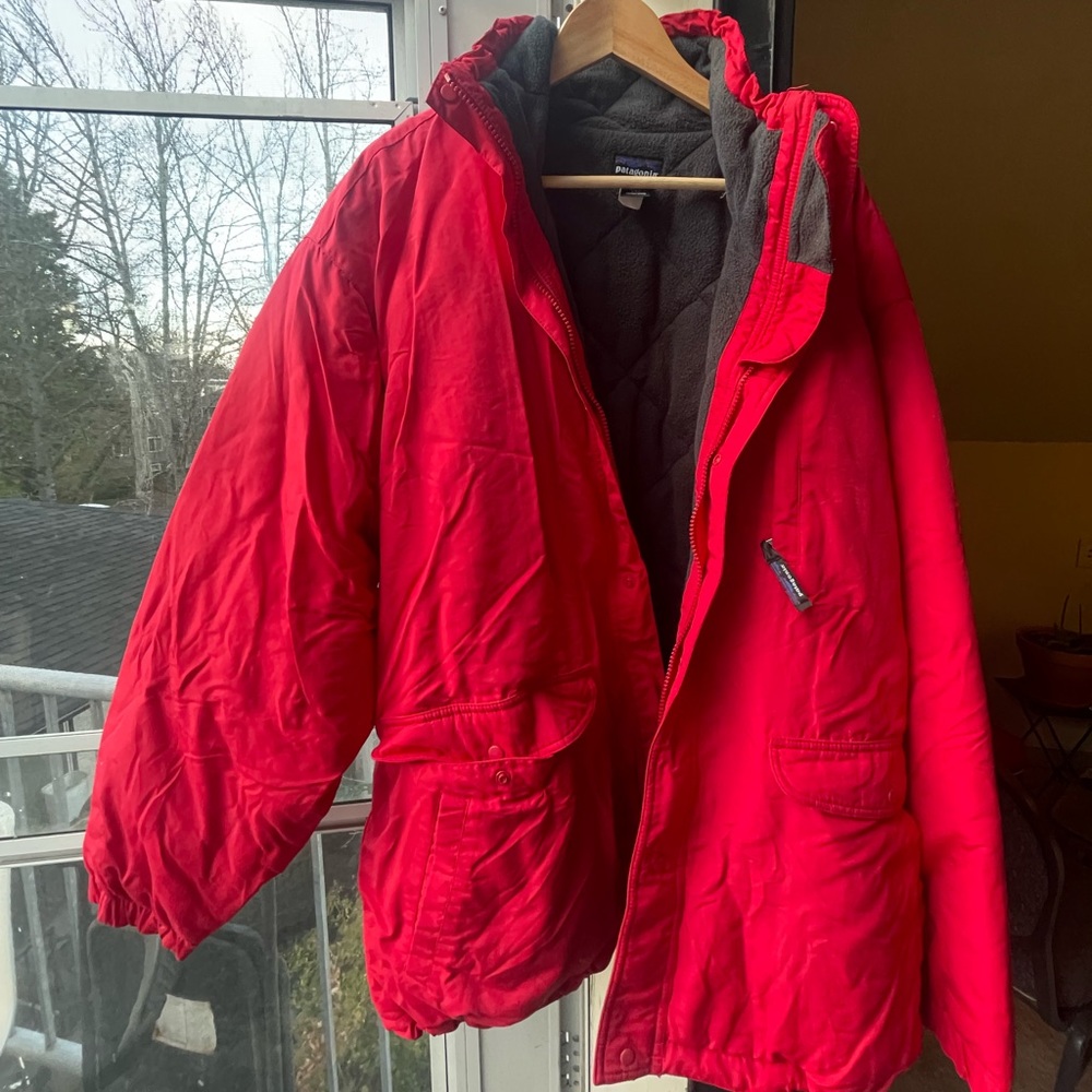 Patagonia red puffer jacket